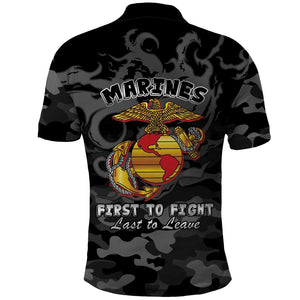Montford Point Marines Polo Shirt First To Fight Last to Leave