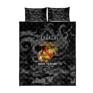 Montford Point Marines Quilt Bed Set First To Fight Last to Leave