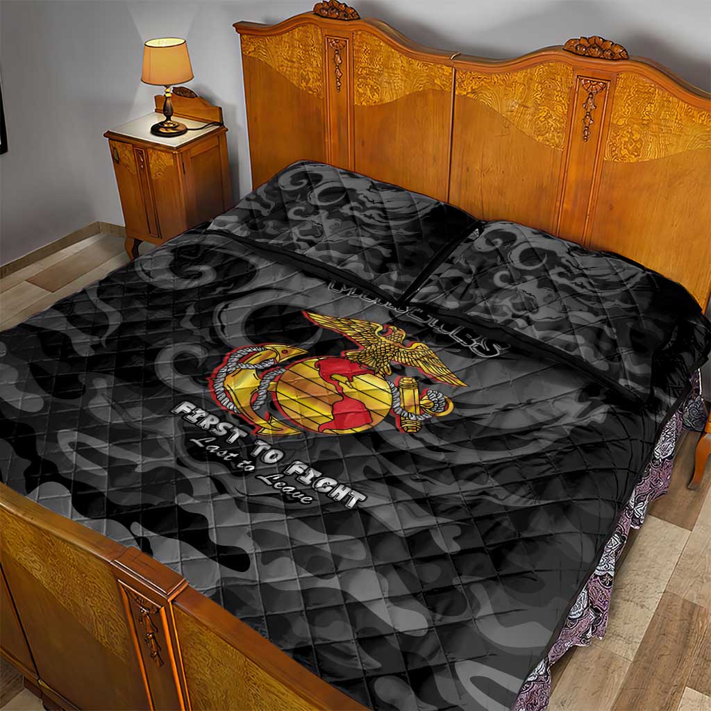 Montford Point Marines Quilt Bed Set First To Fight Last to Leave