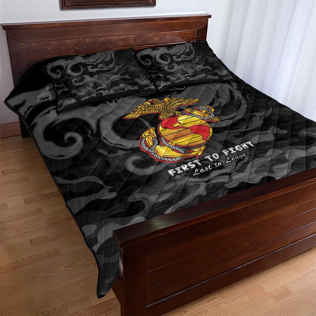 Montford Point Marines Quilt Bed Set First To Fight Last to Leave