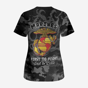 Montford Point Marines Scrub Top First To Fight Last to Leave