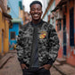 Montford Point Marines Sleeve Zip Bomber Jacket First To Fight Last to Leave