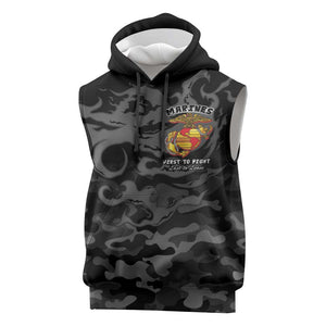 Montford Point Marines Sleeveless Hoodie First To Fight Last to Leave