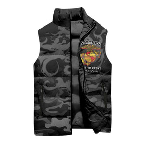 Montford Point Marines Sleeveless Puffer Jacket First To Fight Last to Leave