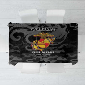 Montford Point Marines Tablecloth First To Fight Last to Leave