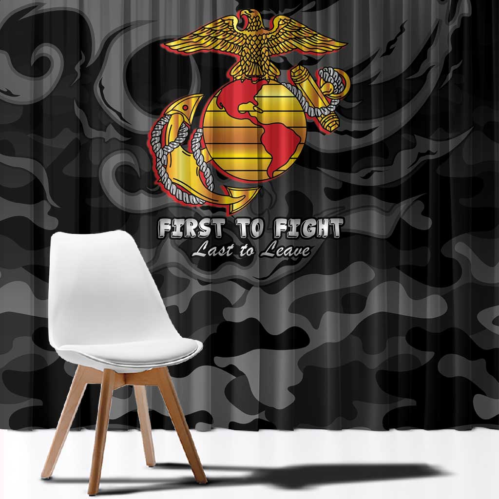 Montford Point Marines Window Curtain First To Fight Last to Leave