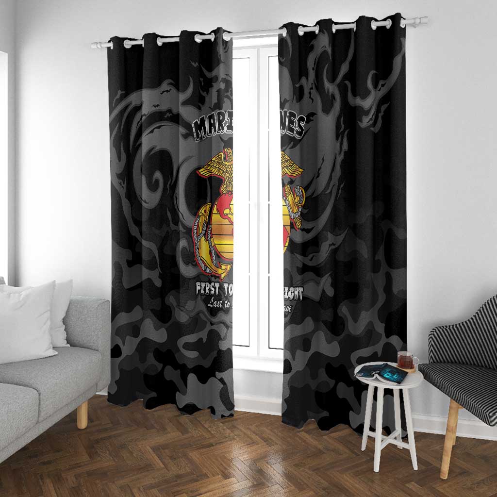 Montford Point Marines Window Curtain First To Fight Last to Leave
