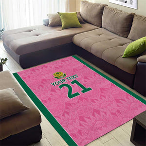 Pink South Africa Cricket Custom Area Rug African King Proteas Be Way Pink