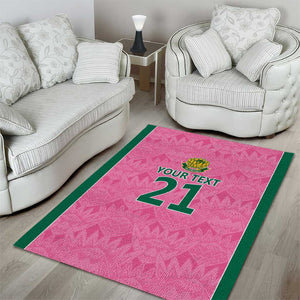 Pink South Africa Cricket Custom Area Rug African King Proteas Be Way Pink