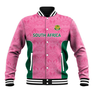 Pink South Africa Cricket Custom Baseball Jacket African King Proteas Be Way Pink