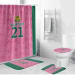 Pink South Africa Cricket Custom Bathroom Set African King Proteas Be Way Pink