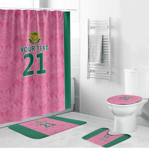 Pink South Africa Cricket Custom Bathroom Set African King Proteas Be Way Pink
