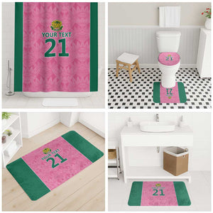 Pink South Africa Cricket Custom Bathroom Set African King Proteas Be Way Pink