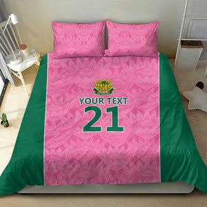 Pink South Africa Cricket Custom Bedding Set African King Proteas Be Way Pink