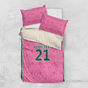 Pink South Africa Cricket Custom Bedding Set African King Proteas Be Way Pink