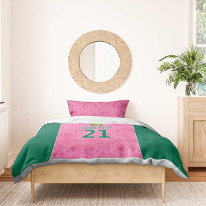 Pink South Africa Cricket Custom Bedding Set African King Proteas Be Way Pink