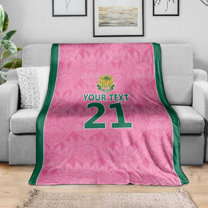 Pink South Africa Cricket Custom Blanket African King Proteas Be Way Pink