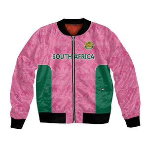 Pink South Africa Cricket Custom Bomber Jacket African King Proteas Be Way Pink