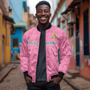 Pink South Africa Cricket Custom Bomber Jacket African King Proteas Be Way Pink