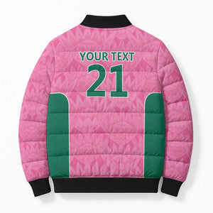 Pink South Africa Cricket Custom Bomber Puffer Jacket African King Proteas Be Way Pink