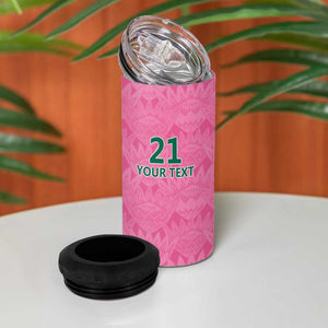 Pink South Africa Cricket Custom 4 in 1 Can Cooler Tumbler African King Proteas Be Way Pink