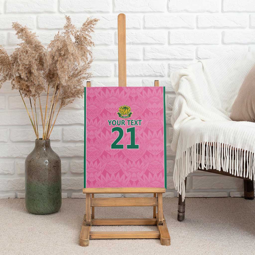 Pink South Africa Cricket Custom Canvas Wall Art African King Proteas Be Way Pink