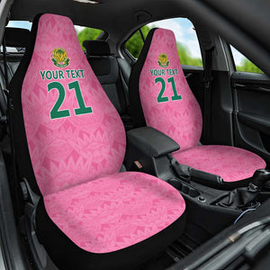 Pink South Africa Cricket Custom Car Seat Cover African King Proteas Be Way Pink