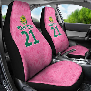 Pink South Africa Cricket Custom Car Seat Cover African King Proteas Be Way Pink