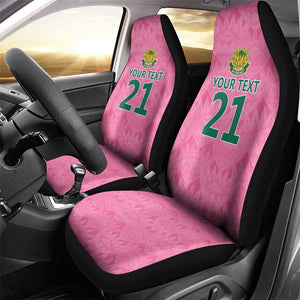 Pink South Africa Cricket Custom Car Seat Cover African King Proteas Be Way Pink