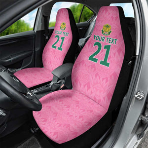 Pink South Africa Cricket Custom Car Seat Cover African King Proteas Be Way Pink