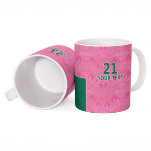 Pink South Africa Cricket Custom Ceramic Mug African King Proteas Be Way Pink