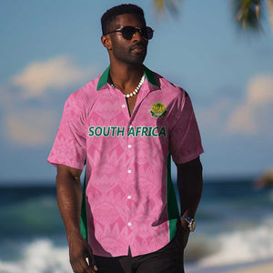 Pink South Africa Cricket Custom Hawaiian Shirt African King Proteas Be Way Pink