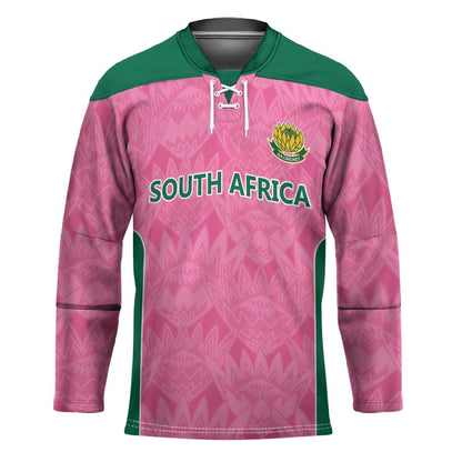 Pink South Africa Cricket Custom Hockey Jersey African King Proteas Be Way Pink