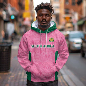 Pink South Africa Cricket Custom Hoodie African King Proteas Be Way Pink