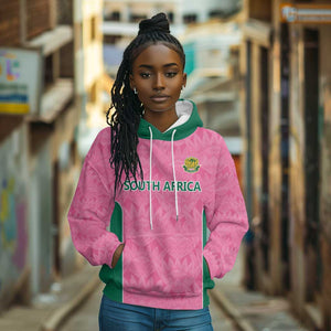 Pink South Africa Cricket Custom Hoodie African King Proteas Be Way Pink