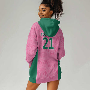 Pink South Africa Cricket Custom Hoodie Dress African King Proteas Be Way Pink