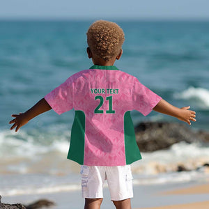 Pink South Africa Cricket Custom Kid Hawaiian Shirt African King Proteas Be Way Pink