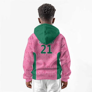 Pink South Africa Cricket Custom Kid Hoodie African King Proteas Be Way Pink