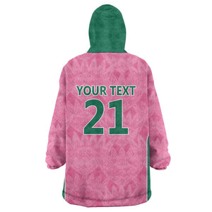 Pink South Africa Cricket Custom Kid Wearable Blanket Hoodie African King Proteas Be Way Pink