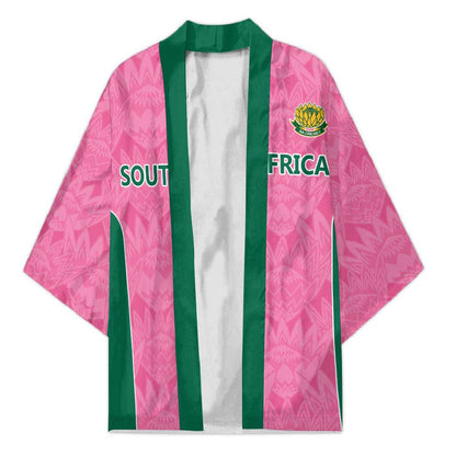 Pink South Africa Cricket Custom Kimono African King Proteas Be Way Pink