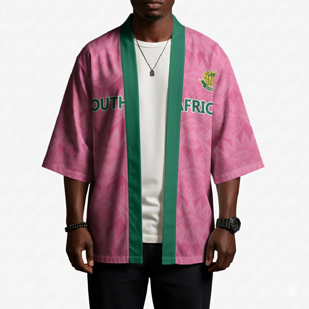 Pink South Africa Cricket Custom Kimono African King Proteas Be Way Pink