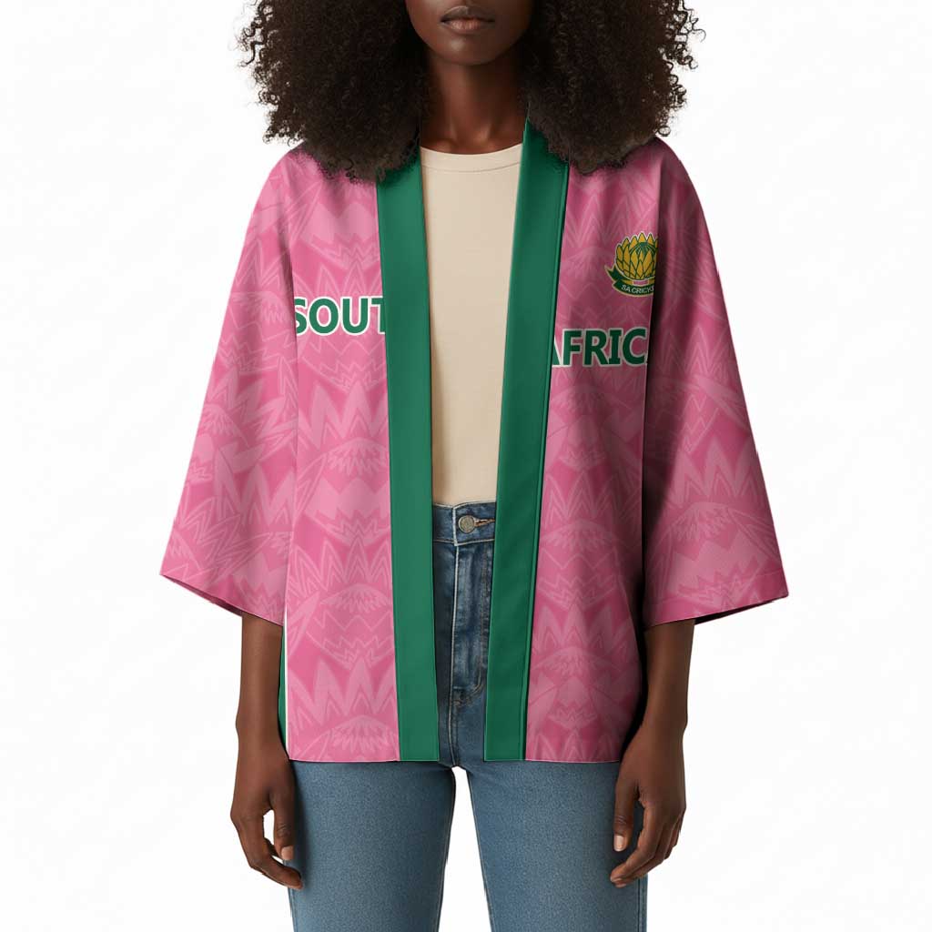 Pink South Africa Cricket Custom Kimono African King Proteas Be Way Pink