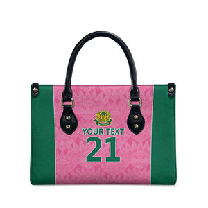 Pink South Africa Cricket Custom Leather Bag African King Proteas Be Way Pink
