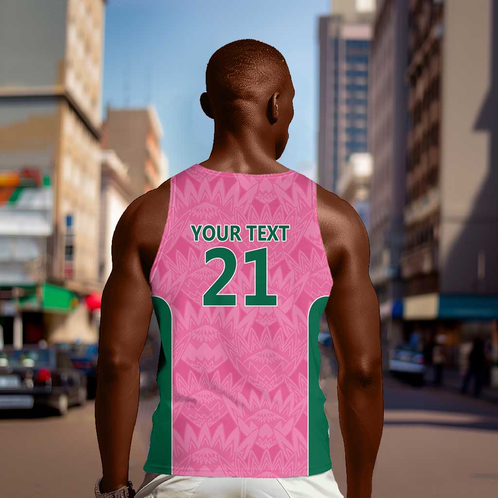Pink South Africa Cricket Custom Men Tank Top African King Proteas Be Way Pink