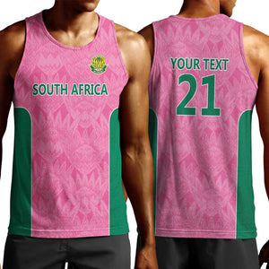 Pink South Africa Cricket Custom Men Tank Top African King Proteas Be Way Pink