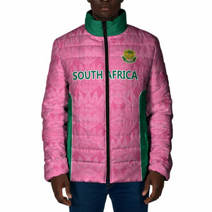 Pink South Africa Cricket Custom Padded Jacket African King Proteas Be Way Pink
