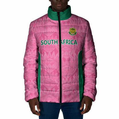 Pink South Africa Cricket Custom Padded Jacket African King Proteas Be Way Pink