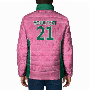 Pink South Africa Cricket Custom Padded Jacket African King Proteas Be Way Pink