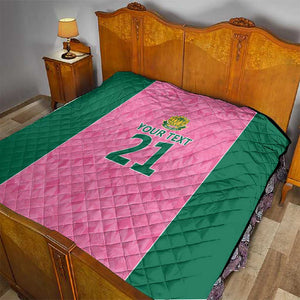 Pink South Africa Cricket Custom Quilt African King Proteas Be Way Pink