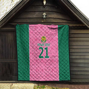 Pink South Africa Cricket Custom Quilt African King Proteas Be Way Pink